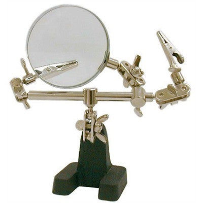 Circuit-Test SH-982 Third Hand C/W Magnifier, Ideal for Soldering, Adjustable Holding Clamps, Helping Hand
