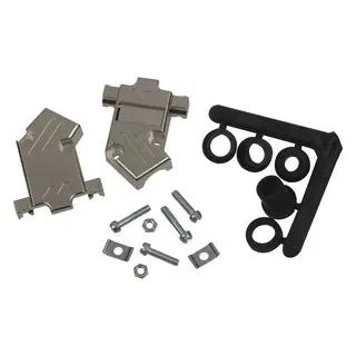 SPC14995 DB9 D-Sub Backshell, Metallised Thermoplastic Body, 45 Degree Entry