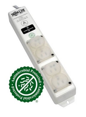 Tripplite SPS406HGULTRA Medical-Grade Power Bar w/Surge 4 Hospital-Grade Outlets, UL 60601-1, 6'cord