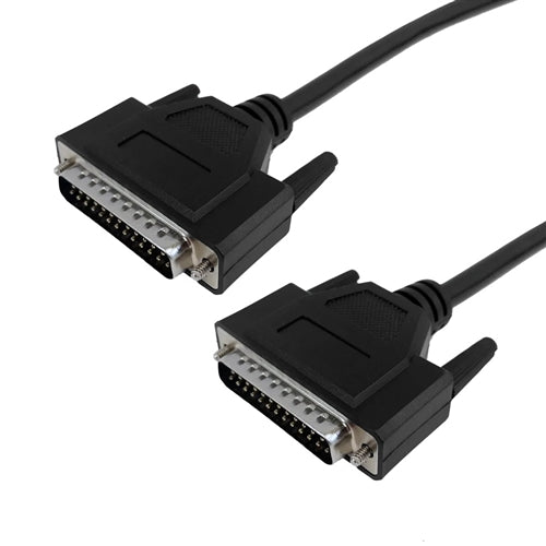 Phantom Cables SR-110-15BK DB25mm Male-Male Cable 25 Pin D-Sub Serial/Parallel, Black, 15ft