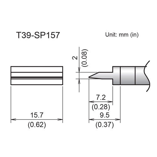 Hakko T39-SP157 Blade Tip 15.7mm, for the FX-971 Soldering Station