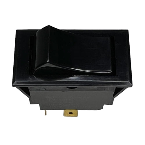 Carling TIGK51-6S-BL-NBL Rocker Switch DPST On-Off, 15A@125VAC / 10A@250VAC (3/4HP), Black, QC Terminals