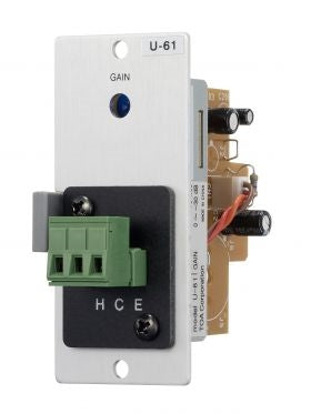 TOA U-61S Auxiliary Module, Gain Control, Compressor, Terminal Block, 220k Ohm, 900 Series Module