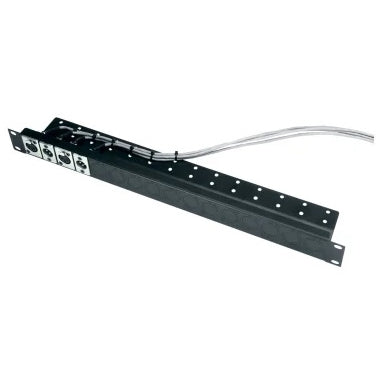 Middle Atlantic UNI-1-C 1U Universal Connector Panel with Cable Shelf, 16 Knockouts