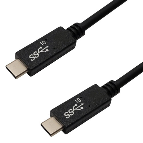 Phantom Cables USBC2M USB 3.2 Type-C Male to Type-C Male Cable, Black, 2 Meters (5GB 3A)