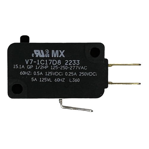 Honeywell V7-1C17D8 Miniature Basic Switch SPDT, Pin Plunger Actuator, 15A/125VAC 0.5A/125VDC, .187" QC, Micro Switch