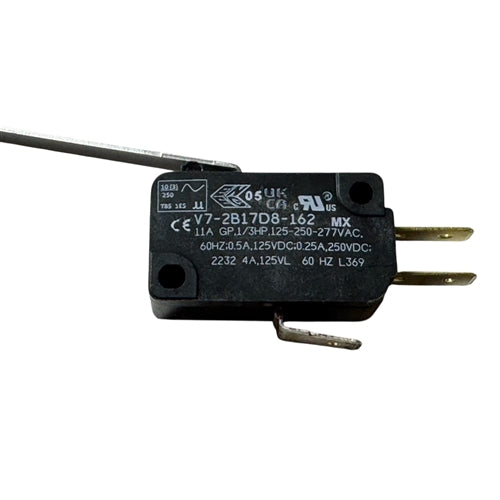 Honeywell V7-2B17D8-162 Miniature Basic Switch SPDT, Straight 3-3/8" Lever, 11a@125/250/277VAC, .187" QC, Micro Switch