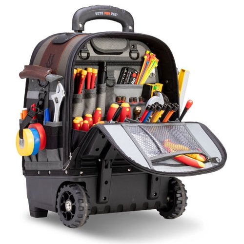 VETO PRO PAC TECH-LCT WHEELER TOOL BAG WITH WHEELS & RETRACTABLE HANDLE (H:21" W:17" D:12.5") VPP10410