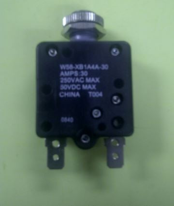 P&B TE W58-XB1A4A-30 30 Amp Resettable Circuit Breaker, Maximum Voltage Rating: 50VDC / 250VAC