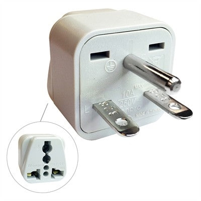 Circuit-Test WA-18 Travel Adapter 3 Conductor Plug to North America 250V, AC Voltage