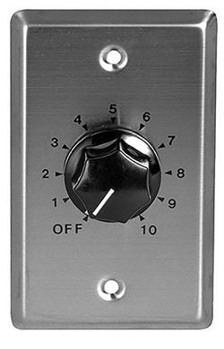 Speco 70V 20W Wall Mount Volume Control WAT20 Stainless Wall Plate Included
