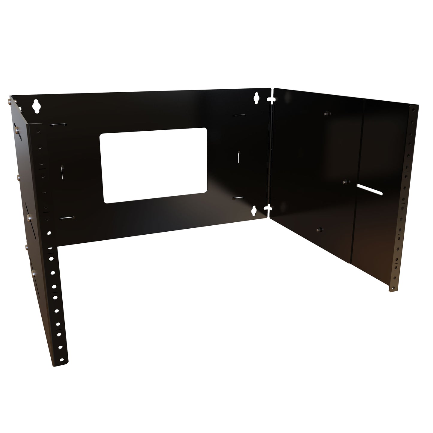 Hammond APB19010BK1 6U Adjustable Depth Hinged Wall Rack / Bracket, Depth 12" to 18", Load Rated to 100 LBS