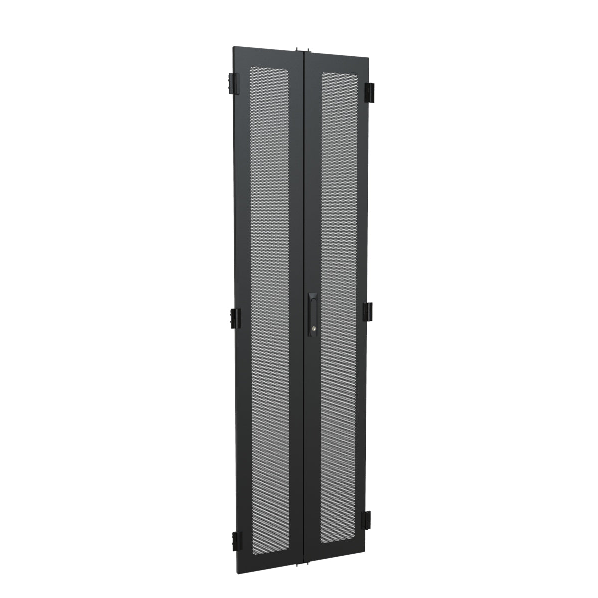 Hammond C4D2473BBK1 Vented Split Barn Door with Locking Swinghandle, 16-Gauge Steel, Black, Fits 42U x 24" C4 Cabinet.