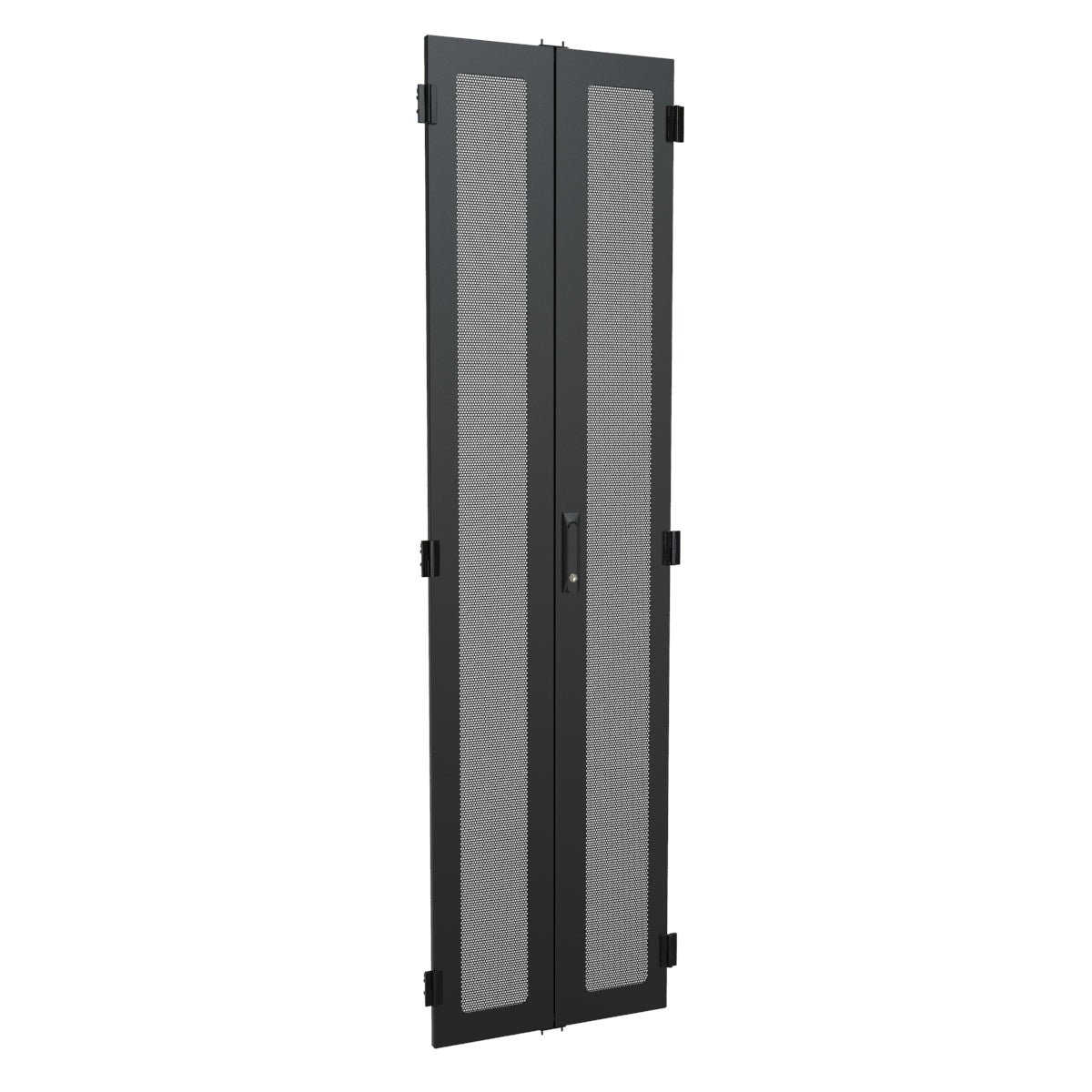 Hammond C4D2477BBK1 Vented Split Door, Locking Swing Handle, C4 Series, 44U x 24", 16 ga. Steel, RAL 9005 Black.
