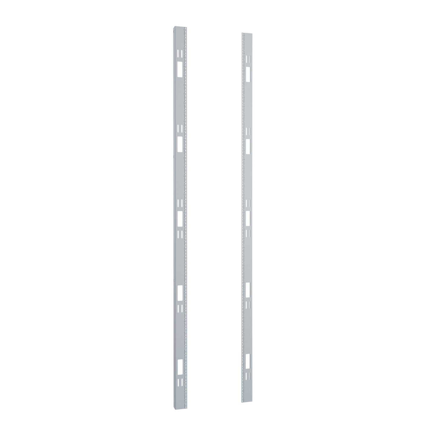 Hammond C4PR7323TZPL 10-32 Tapped Mounting Rack Rails, Pair, 42U, 23.00" Mounting W x 73.00" H, for 30.00" C4/C4RR, 10-Gauge Steel, Zinc-Plated, Mounting.