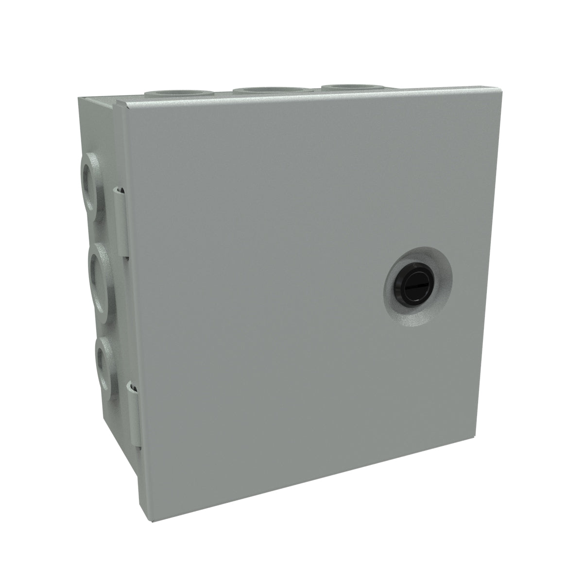 Hammond CHKO663 Steel Junction Box N1 Hinge Cover w/Knockouts - 6" x 6" x 3.5" - Gray