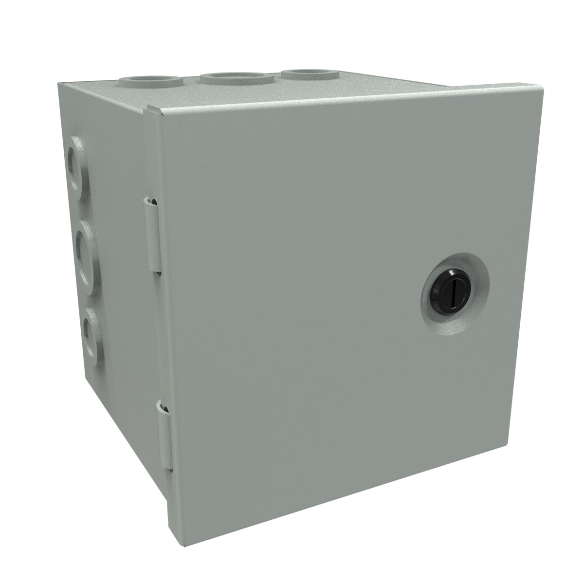 Hammond CHKO666 Steel Junction Box N1 Hinge Cover w/Knockouts - 6" x 6" x 6" - Gray