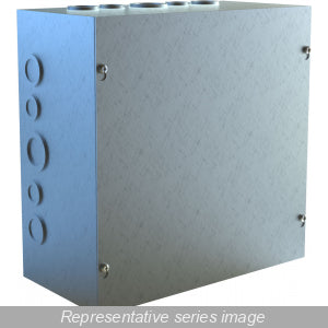 Hammond CSKOG12124 Galvanized Steel Junction Box N1 Screw Cover w/Knockouts - 12" x 12" x 4"