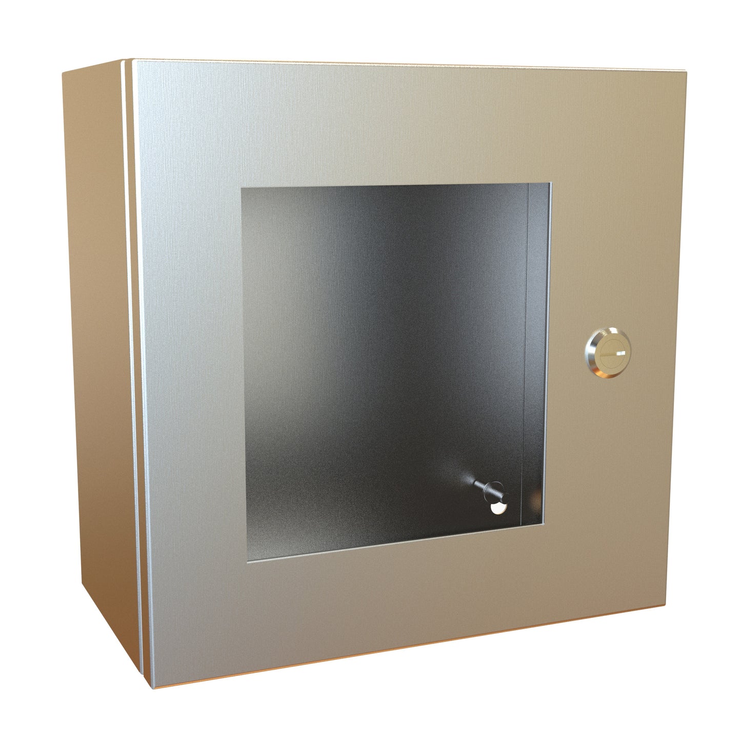 Hammond EN4SD12126WSS N4X Eclipse Wallmount Enclosure, Hinged Window Door with Quarter Turn, 12" x 12" x 6", 304 Stainless Steel