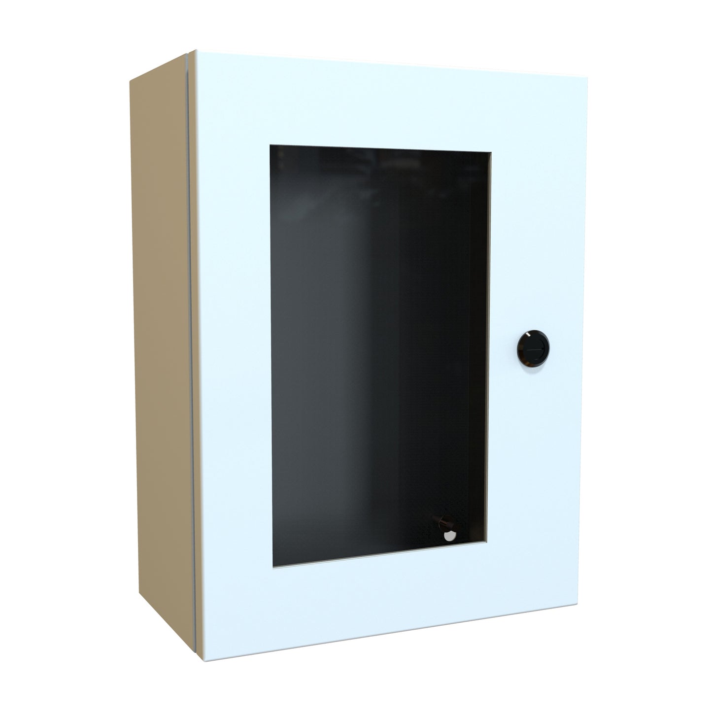 Hammond EN4SD16126WLG N4,12 Eclipse Wallmount Enclosure, Hinged Window Door with Quarter Turn, 16" x 12" x 6", Steel/Light Gray