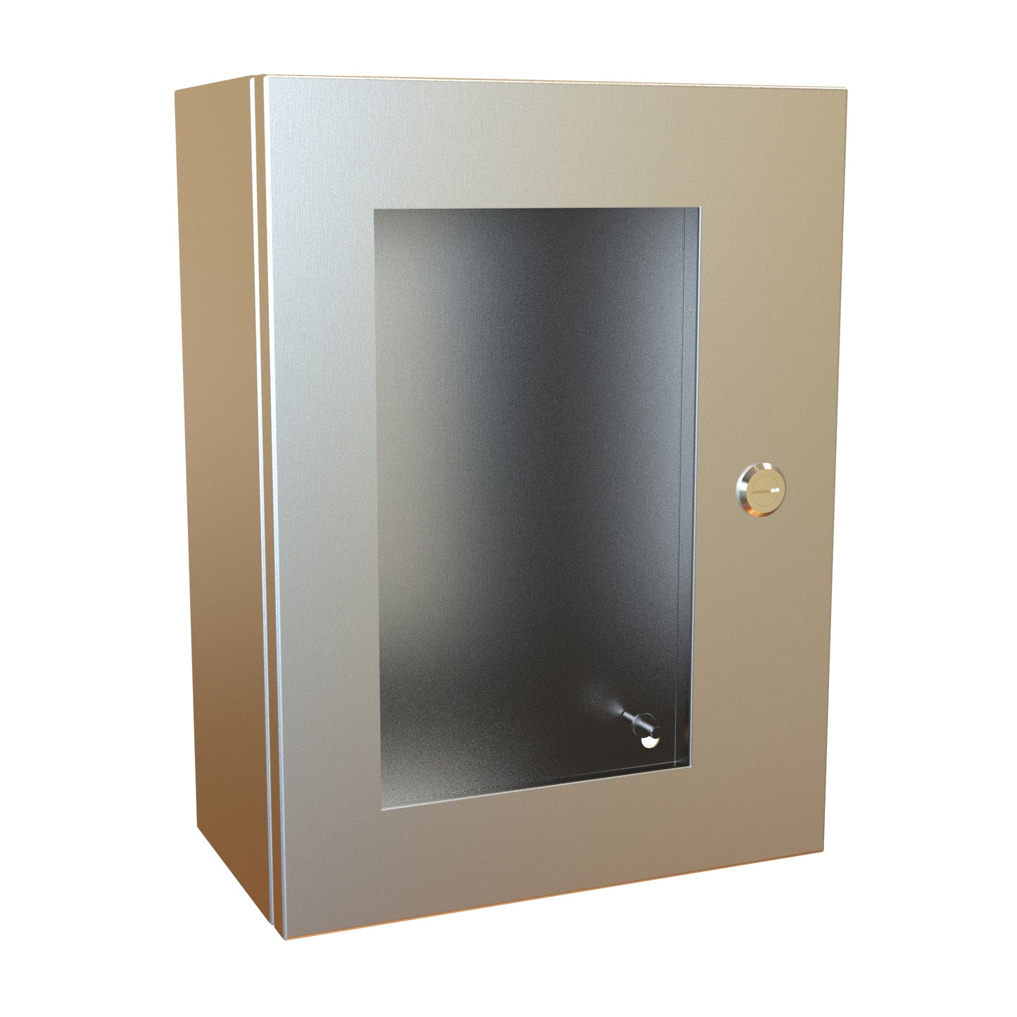Hammond EN4SD16126WSS N4X Eclipse Wallmount Enclosure, Hinged Window Door with Quarter Turn, 16" x 12" x 6", 304 Stainless Steel