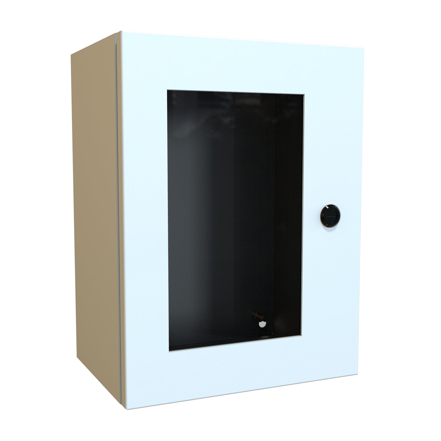 Hammond EN4SD16128WLG N4,12 Eclipse Wallmount Enclosure, Hinged Window Door with Quarter Turn, 16" x 12" x 8", Steel/Light Gray