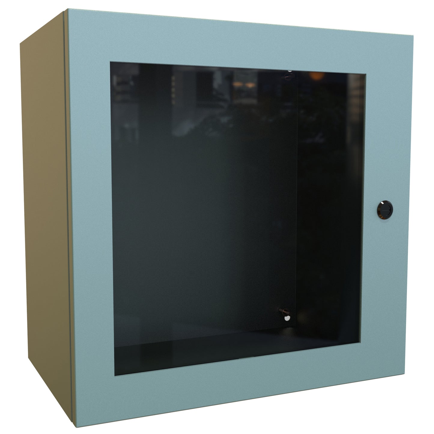 Hammond EN4SD202012WGY N4,12 Eclipse Wallmount Enclosure, Hinged Window Door with Quarter Turn, 20" x 20" x 12", Steel/Gray