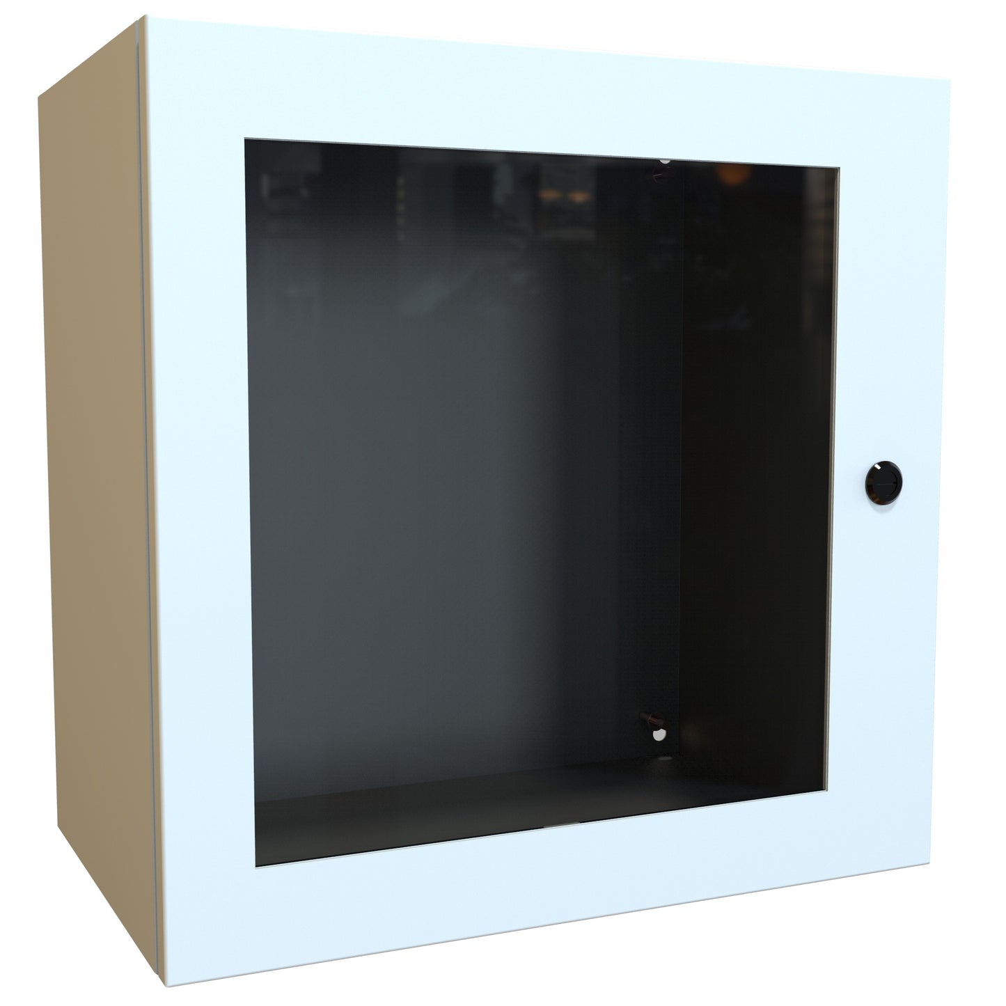 Hammond EN4SD202012WLG N4,12 Eclipse Wallmount Enclosure, Hinged Window Door with Quarter Turn, 20" x 20" x 12", Steel/Light Gray