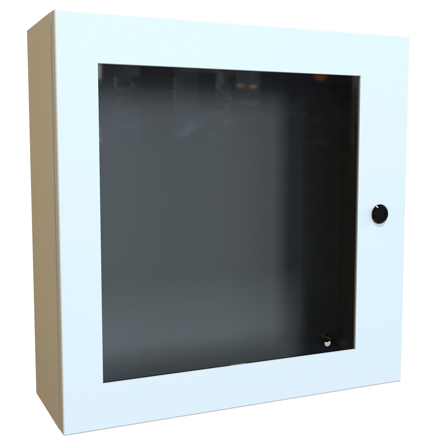 Hammond EN4SD20206WLG N4,12 Eclipse Wallmount Enclosure, Hinged Window Door with Quarter Turn, 20" x 20" x 6", Steel/Light Gray