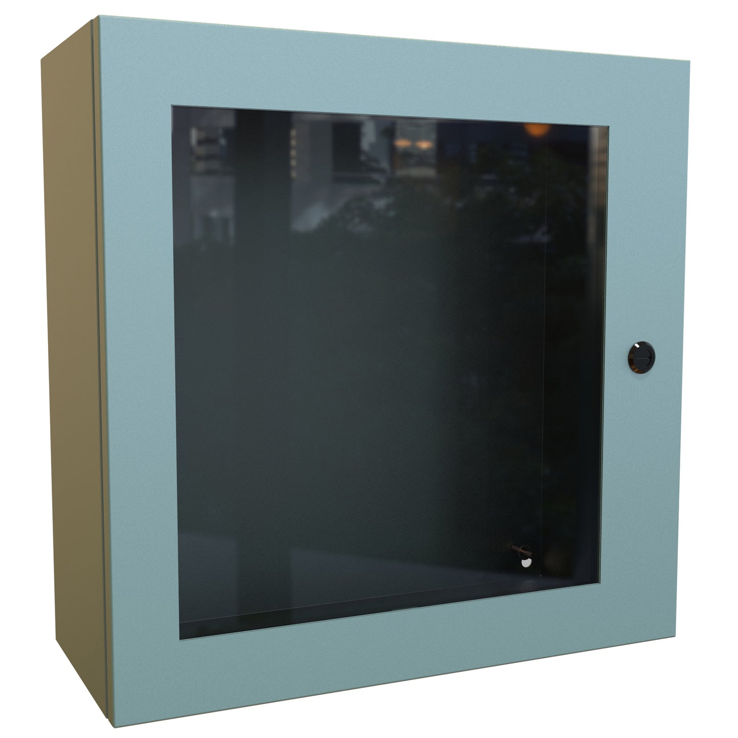 Hammond EN4SD20208WGY N4,12 Eclipse Wallmount Enclosure, Hinged Window Door with Quarter Turn, 20" x 20" x 8", Steel/Gray