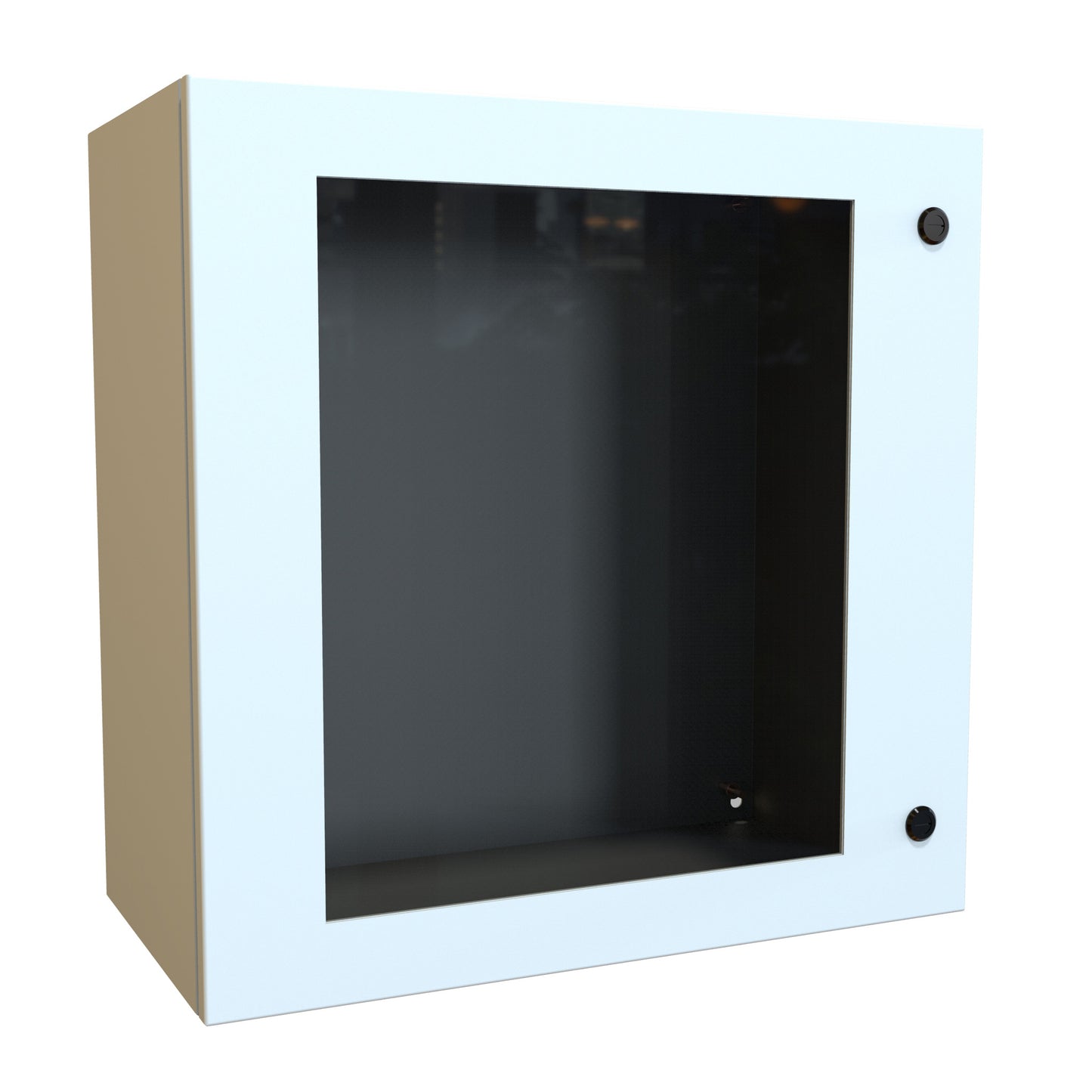 Hammond EN4SD242412WLG N4,12 Eclipse Wallmount Enclosure, Hinged Window Door with Quarter Turn, 24" x 24" x 12", Steel/Light Gray