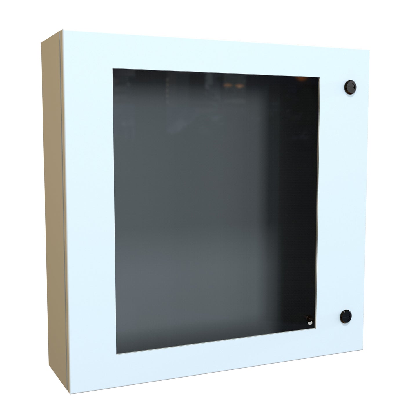 Hammond EN4SD24246WLG N4,12 Eclipse Wallmount Enclosure, Hinged Window Door with Quarter Turn, 24" x 24" x 6", Steel/Light Gray