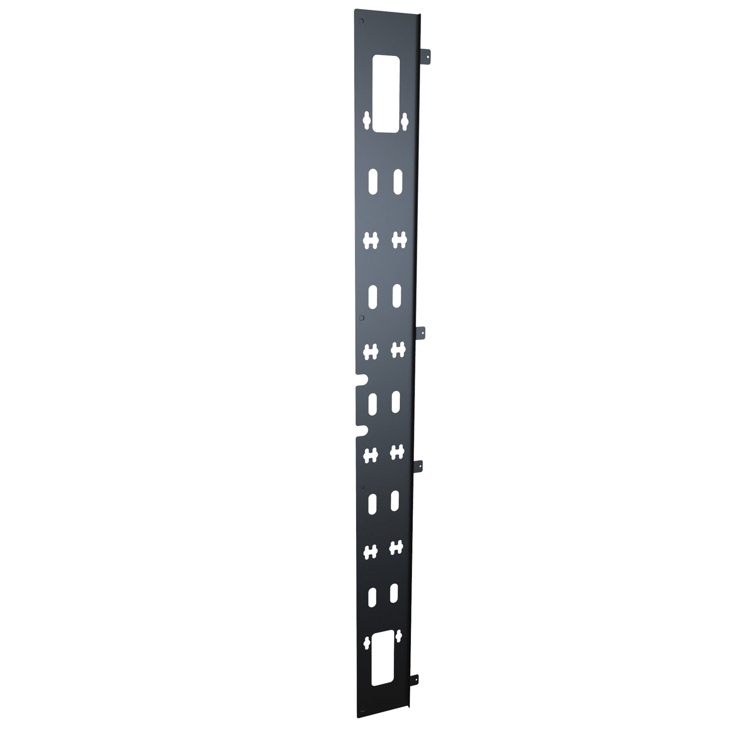 Hammond H1PDU52UBK Vertical Cable Tray with PDU Support for H1 52U Cabinet, 16-Gauge Steel, Black.