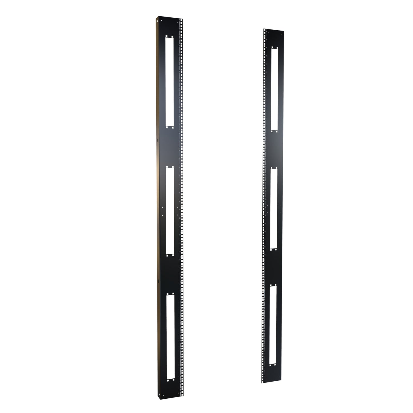 Hammond H1SRR45U31BK 45U Square-Hole 19" Mounting Rack Rails, Pair, 78.75" H, for 31.5" Wide Cabinets, 12-Gauge Steel, Black.