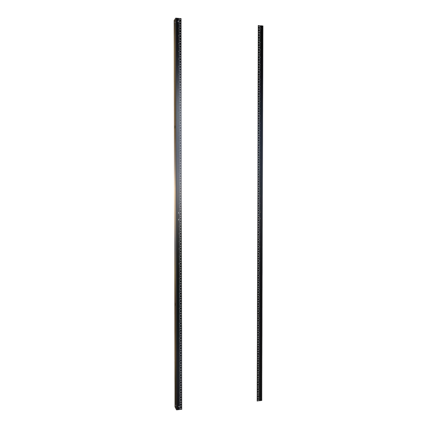 Hammond H1TRR52U24BK 52U 10-32 Threaded 19" Mounting Rack Rails, Pair, 91.00" H, for 24" Wide Cabinets, 12-Gauge Steel, Black.