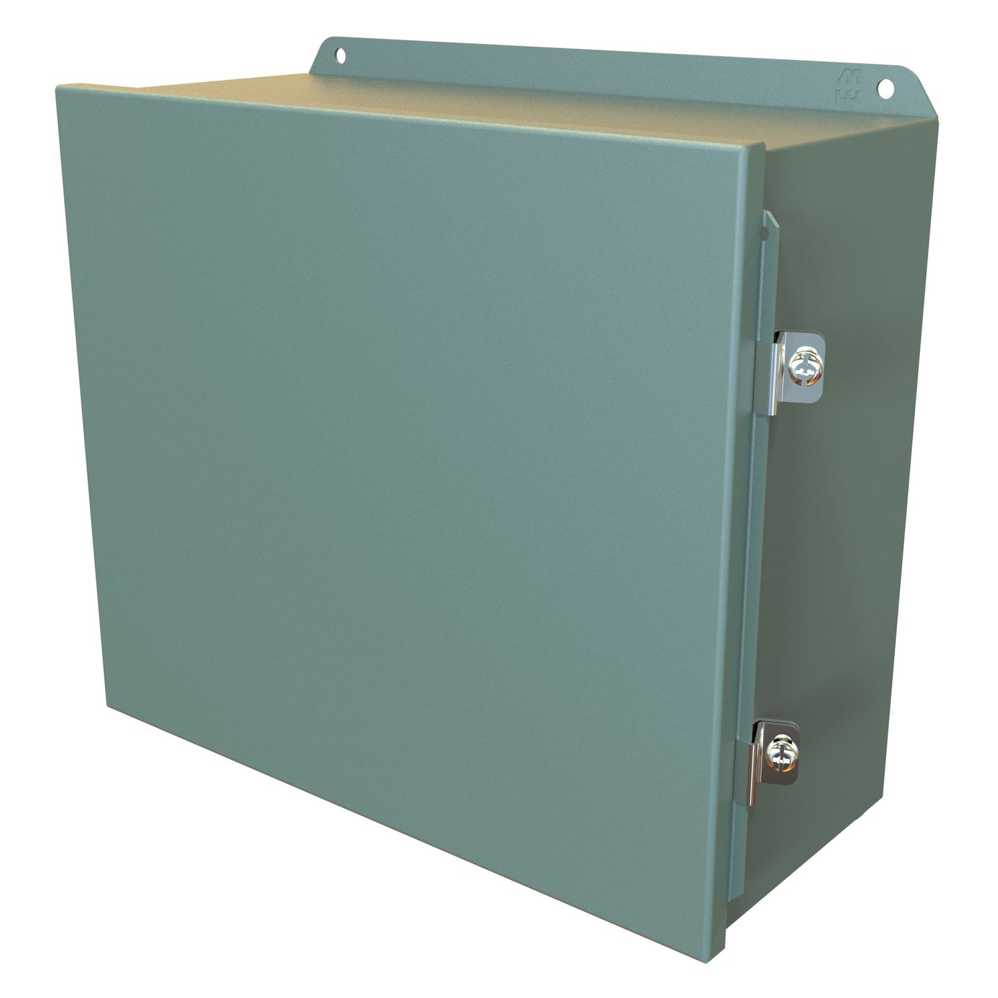 Hammond HJ12146HLP N4,12 J Mild Steel Junction Box, Continuous Hinge Door with Clamps - 12" x 14" x 6" - Gray