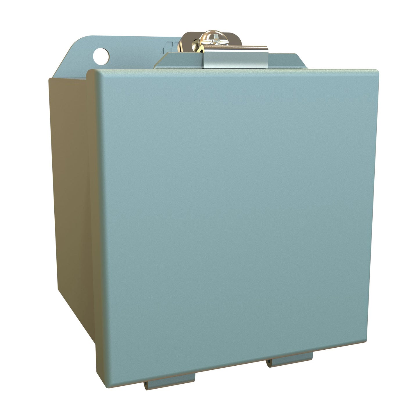 Hammond HJ444LP N4,12 J Mild Steel Junction Box, Lift-Off Cover with Clamps - 4" x 4" x 4" - Gray