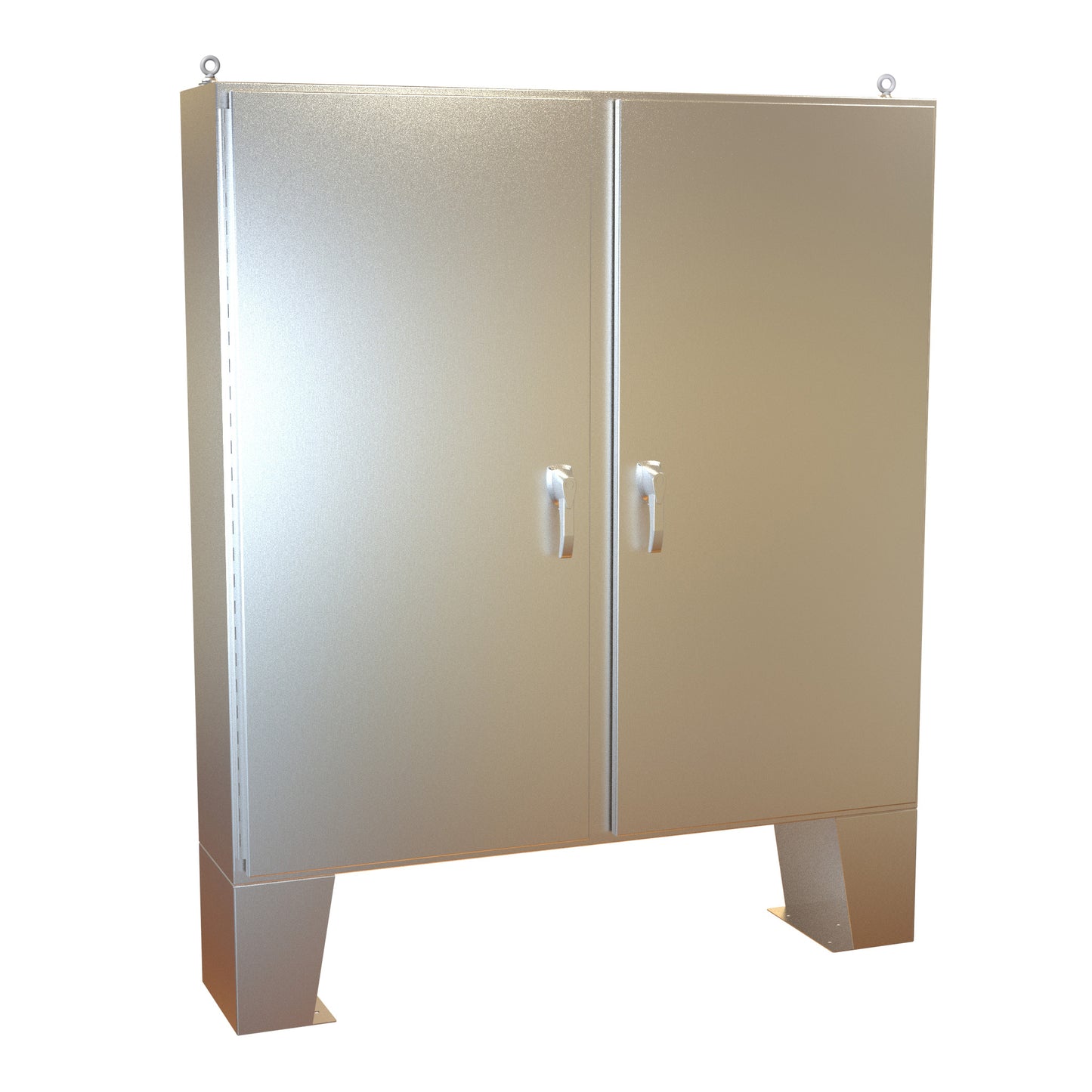 Hammond HN4FM606012SS N4X 3-Pt Double Door Floormount Enclosure w/Panel - 60" x 60" x 12" - 304 Stainless Steel
