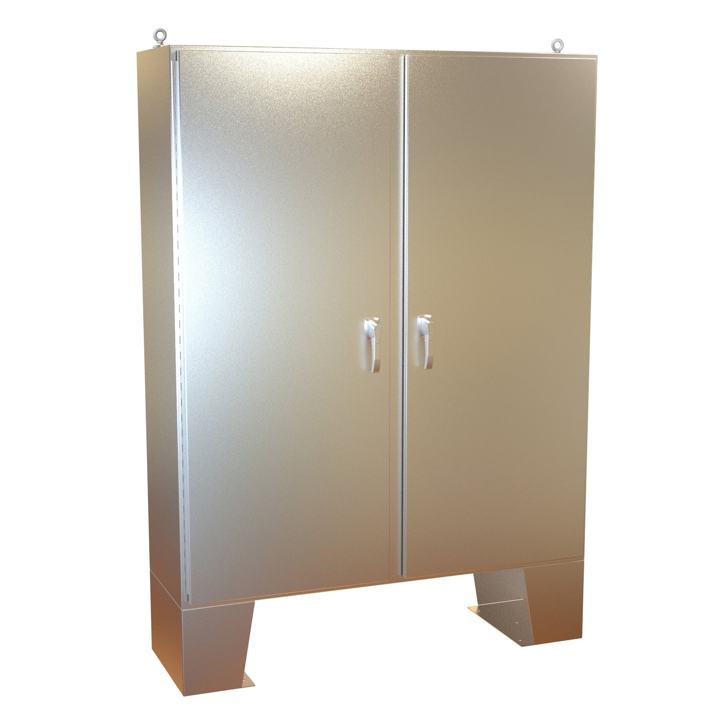 Hammond HN4FM726018SS N4 3-Pt Double Door Floormount Enclosure w/Panel - 72" x 60" x 18" - 304SS