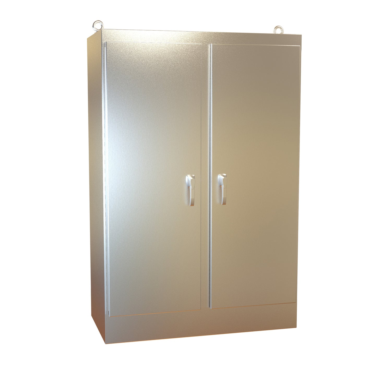 Hammond HN4FS724824DASS N4X 2 Door Dual Access Freestanding Enclosure - 72" x 48" x 24" - 304 Stainless Steel
