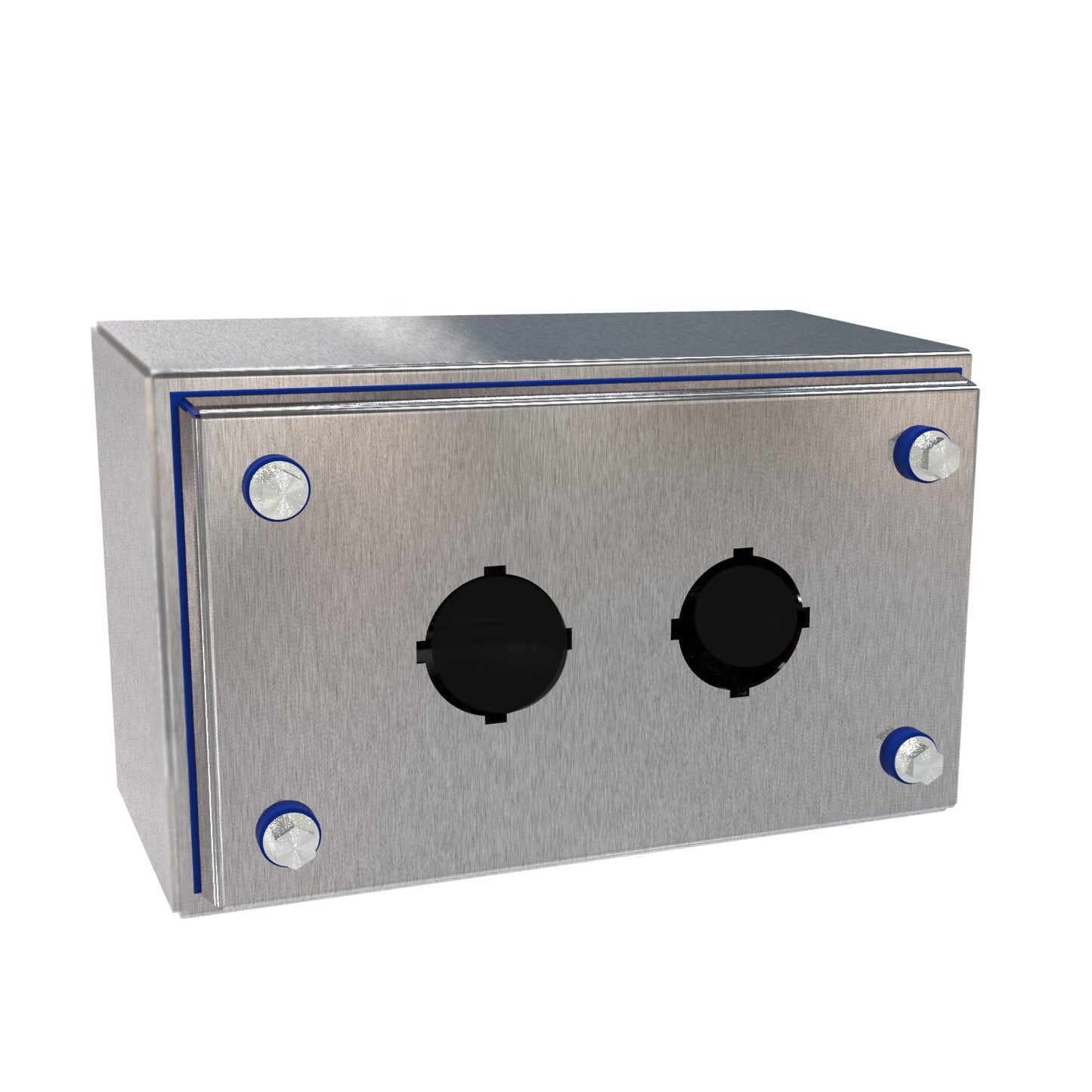 Hammond HYPB2SS Hygienic N4X Stainless Steel Pushbutton Enclosure 30mm 2PB (7.94" x 4.88" x 4.00")