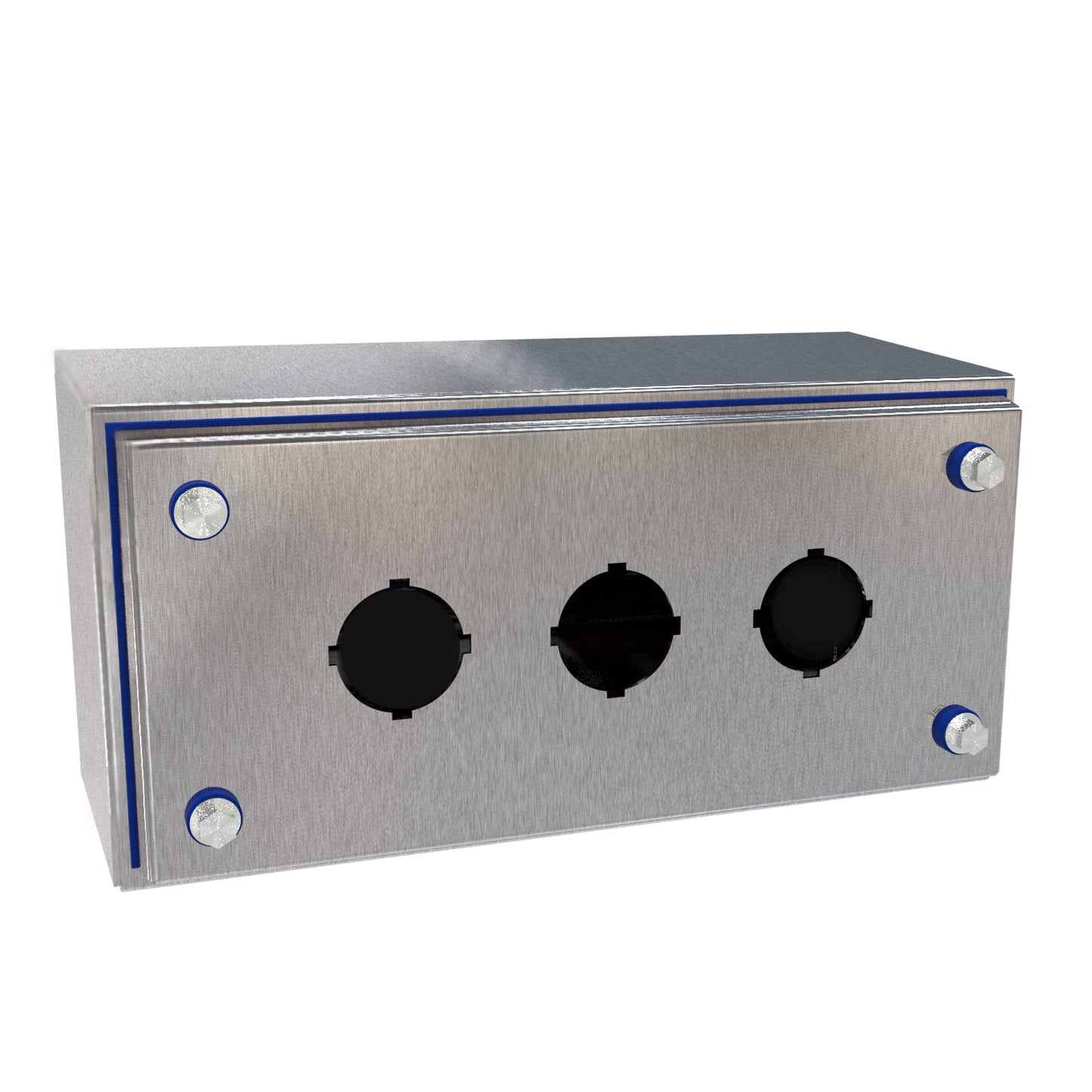 Hammond HYPB3SS Hygienic N4X Stainless Steel Pushbutton Enclosure 30mm 3PB (9.94" x 4.88" x 4.00")