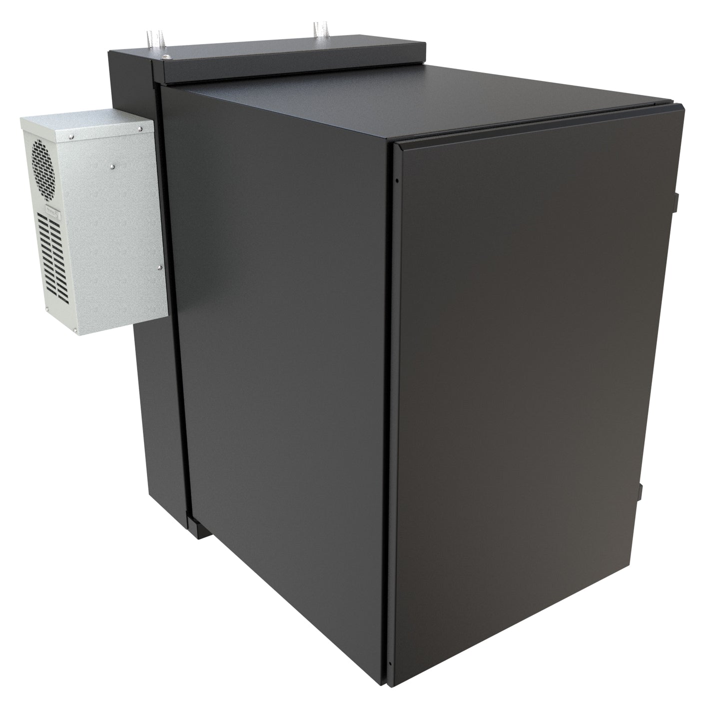 Hammond NWC18U2436SABK 18U Environmental Wall-Mount Cabinet, Type 12/IP56, Solid Door, Air Conditioner Included, 42.27" H x 24.50" W x 36.22" D, Black.