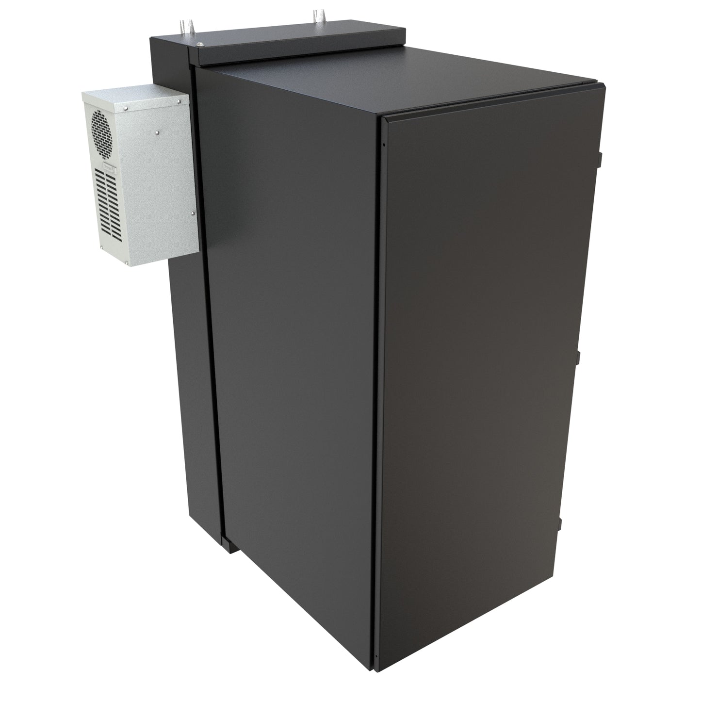 Hammond NWC27U2436SABK 27U Environmental Wall-Mount Cabinet, Type 12/IP56, Solid Door, Air Conditioner Included, 58.02" H x 24.50" W x 36.22" D, Black.