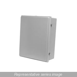 Hammond PJ12124RT N4X Polyester Junction Box, Continuous Hinge Solid Door with Twist Latches - 12.14" x 12.26" x 4.13"