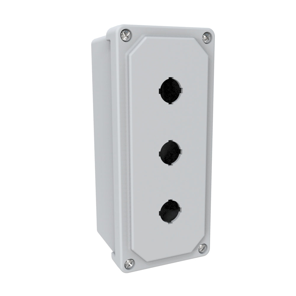Hammond PJ944P223 N4X Polyester Pushbutton Enclosure - 3x 22.5mm Holes 9" x 4" x 4"