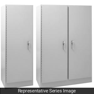 Hammond PJFS724925DD N4X Double Door Freestanding Enclosure - 72" x 49" x 24.5" - Fiberglass