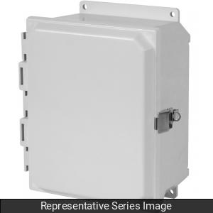 Hammond PJU201610LF N4X Polyester Junction Box, Solid Door Snap Latch w/Flange - 20" x 16" x 10"