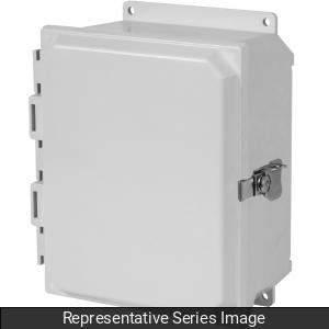 Hammond PJU864CCT N4X Polyester Junction Box, Clear Door Twist Latch w/Feet - 8" x 6" x 4"