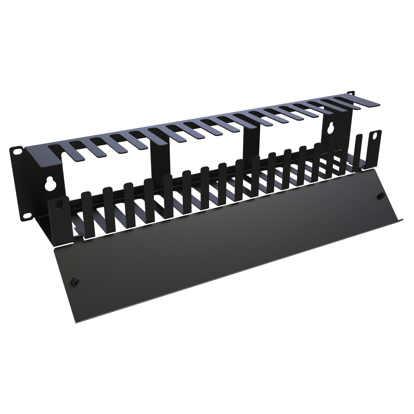 Hammond Rack Basics RB-HSF2 19" 2U Horizontal Steel Hinged Finger Cable Manager